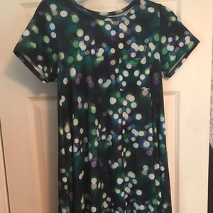 Lularoe Carly Christmas Lights polka dots